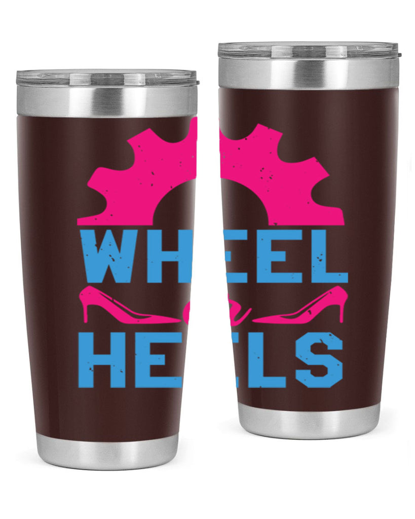 Wheel or Heels Style 8#- baby shower- tumbler
