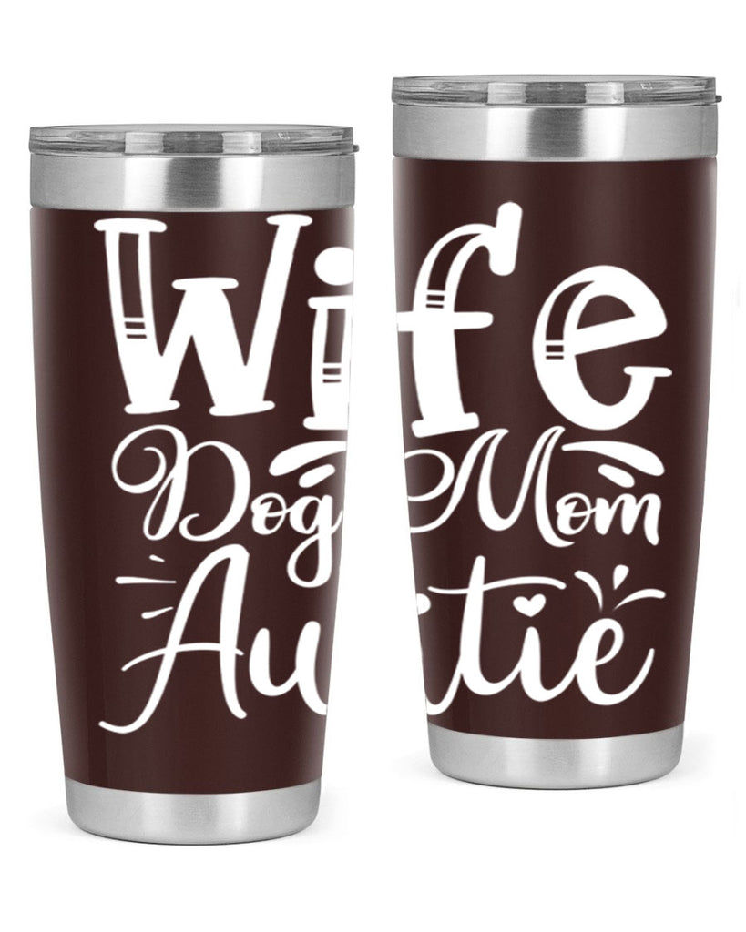 Wife Dog Mom Auntie Style 7#- aunt- Tumbler
