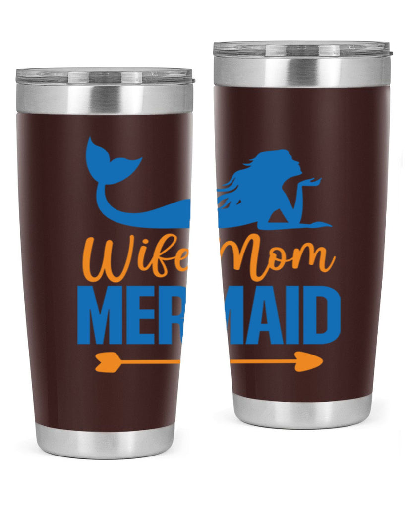 Wife Mom Mermaid 673#- mermaid- Tumbler