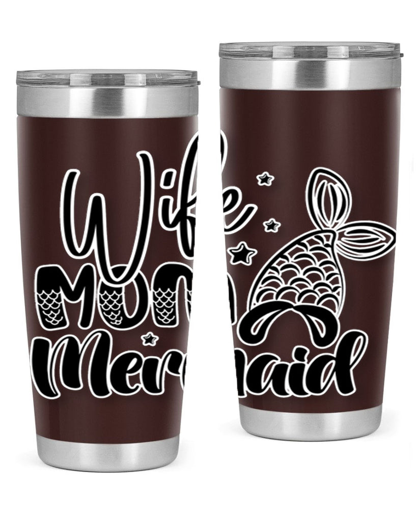 Wife Mom Mermaid 675#- mermaid- Tumbler