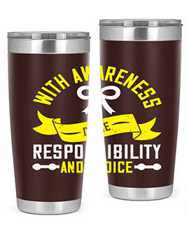 With awareness come responsibility and choice Style 5#- self awareness- Tumbler