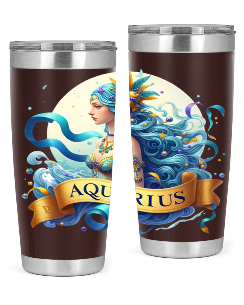 aquarius 84#- zodiac- Tumbler