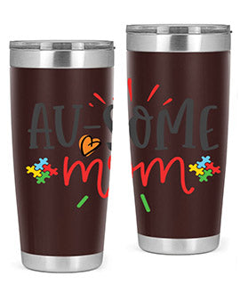 ausome mom Style 4#- autism- Tumbler