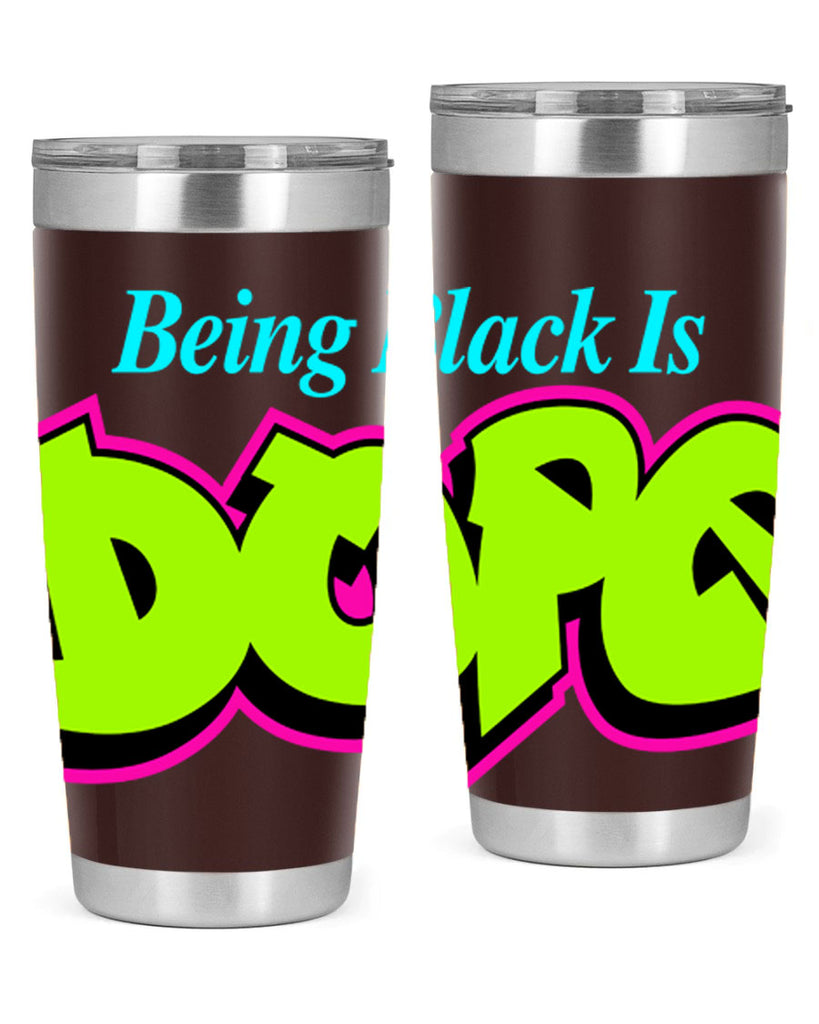 being black is dope 261#- black words phrases- Cotton Tank