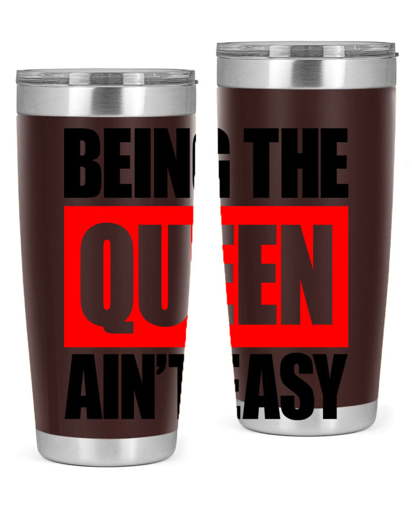 being the queen aint easy 255#- black words phrases- Cotton Tank