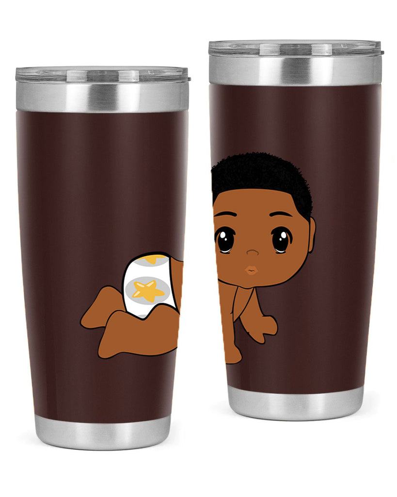 black baby boy 3#- black men - boys- tumbler