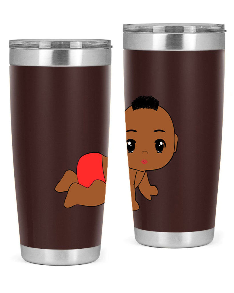 black baby boy 5#- black men - boys- tumbler