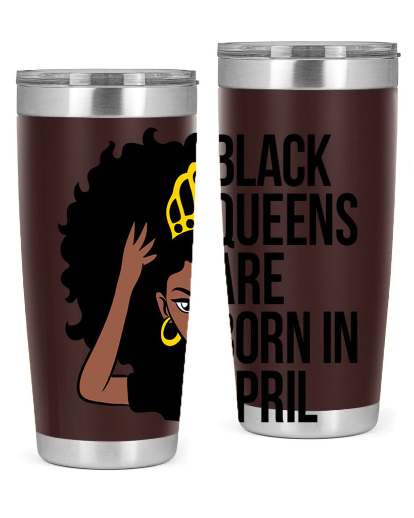 black queens are born in april 218#- black words phrases- Cotton Tank