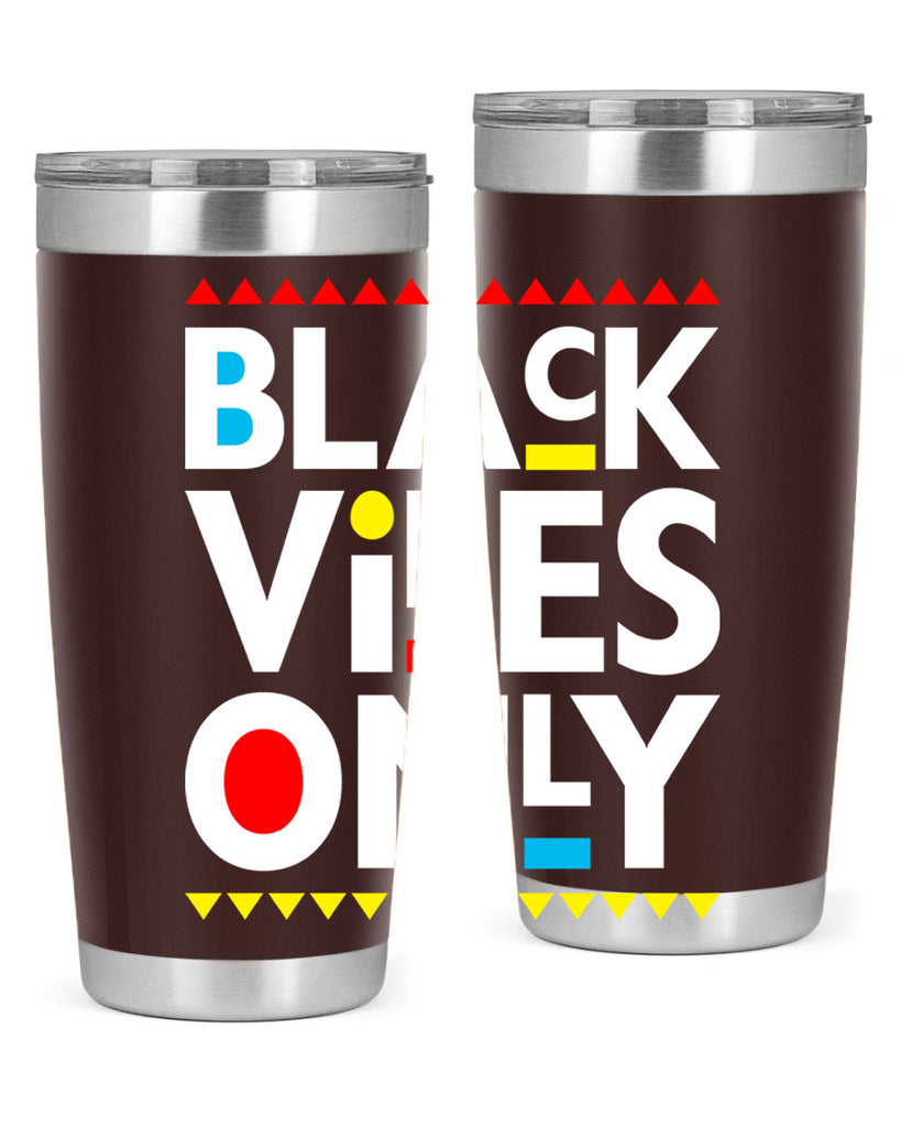 black vibes only 217#- black words phrases- Cotton Tank