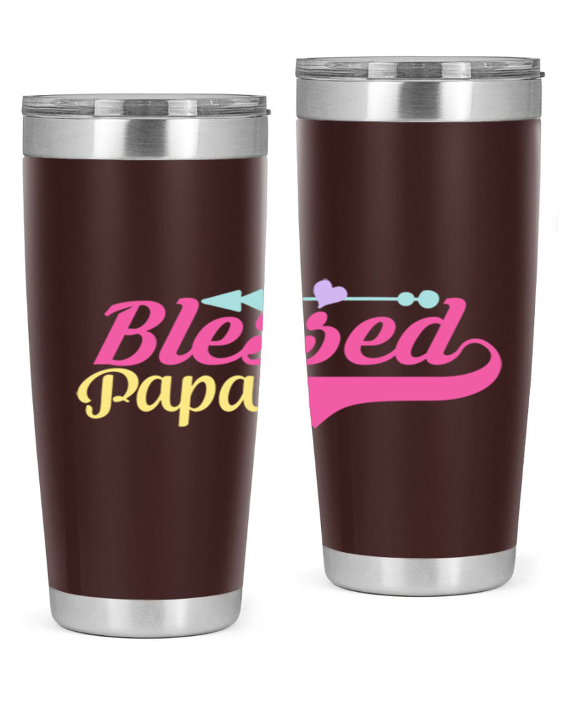 blessed papa 73#- grandpa - papa- Tumbler