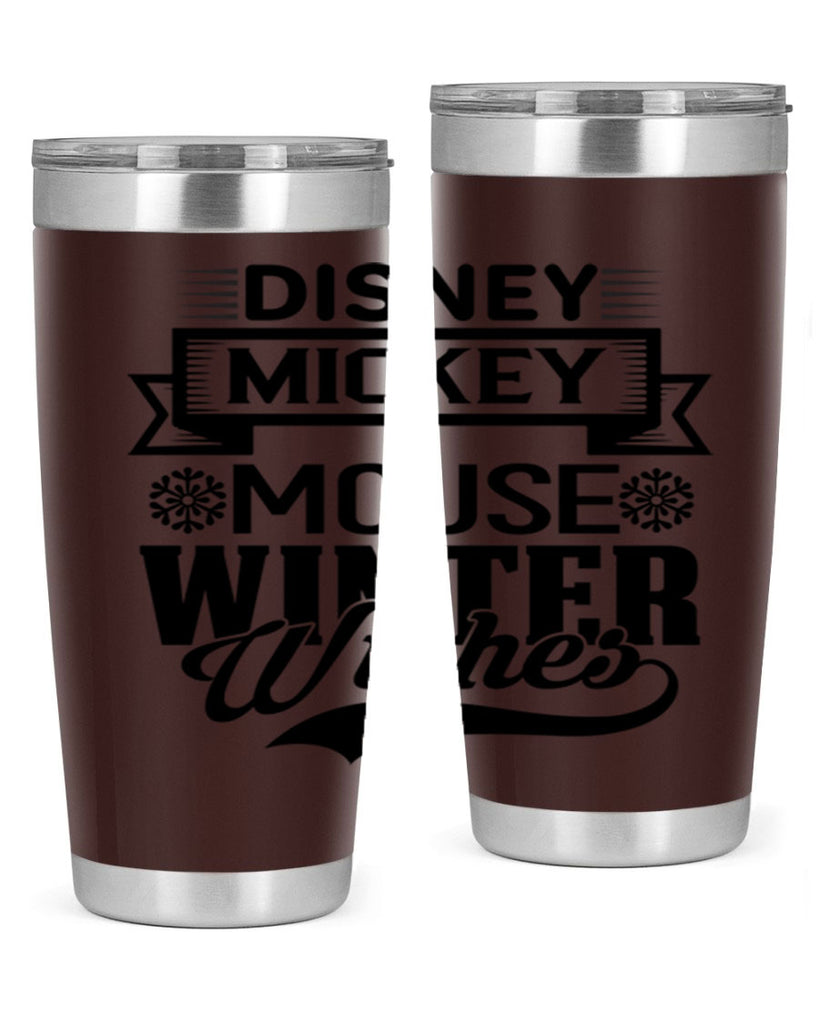 disney mickey mouse winter wishes 93#- winter- Tumbler