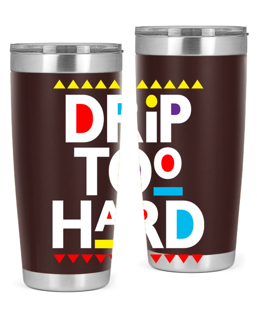 drip too hard 163#- black words phrases- Cotton Tank