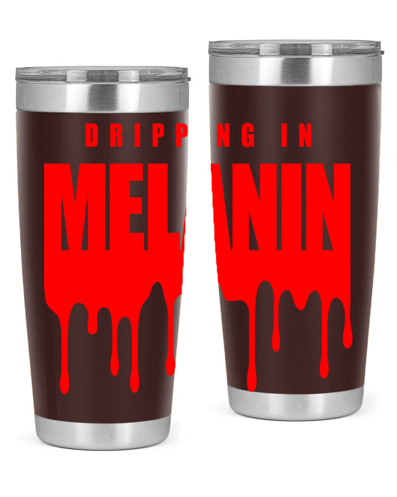 dripping in melanin 161#- black words phrases- Cotton Tank