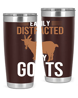 easily distracted by goats Style 5#- goat- Tumbler