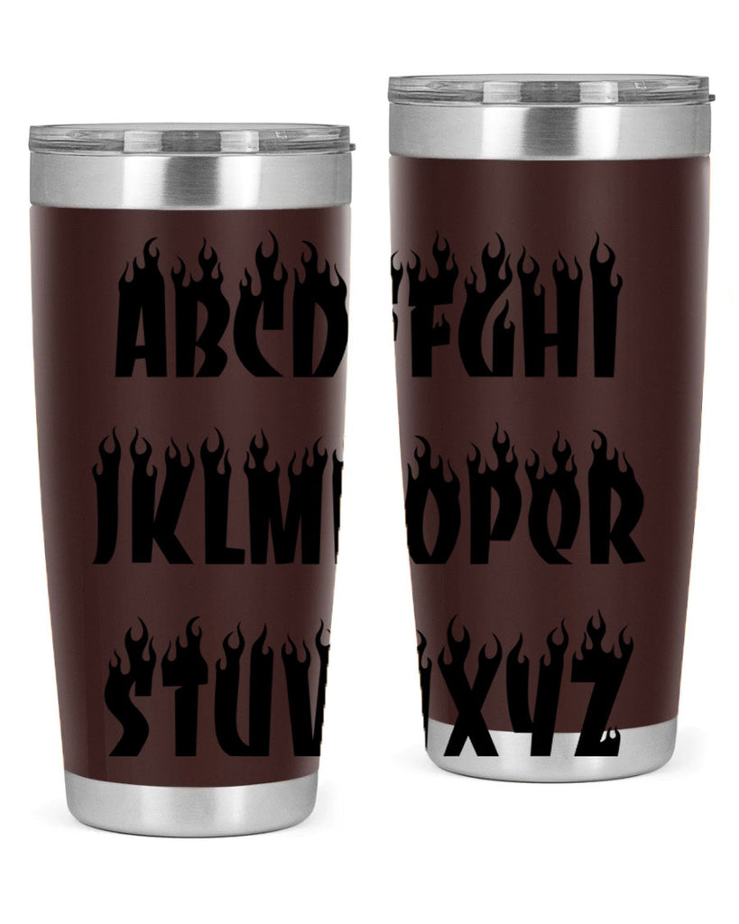 flame font 153#- black words phrases- Cotton Tank