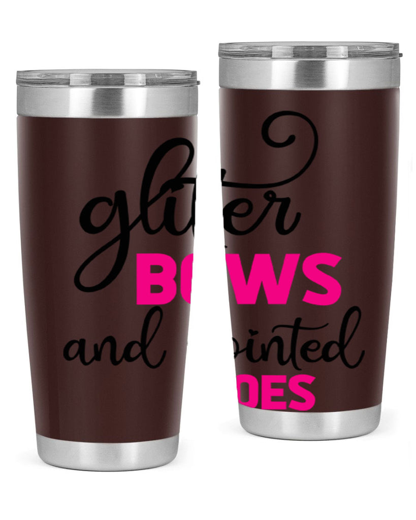 glitter bows and pointed toes 41#- ballet- Tumbler
