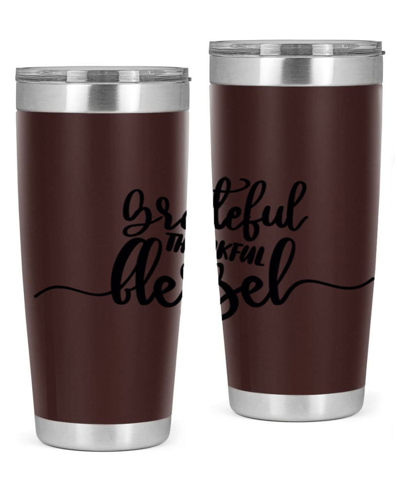 grateful thankful blessed 56#- thanksgiving- Tumbler