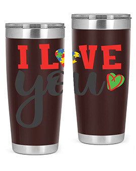 i love you Style 23#- autism- Tumbler