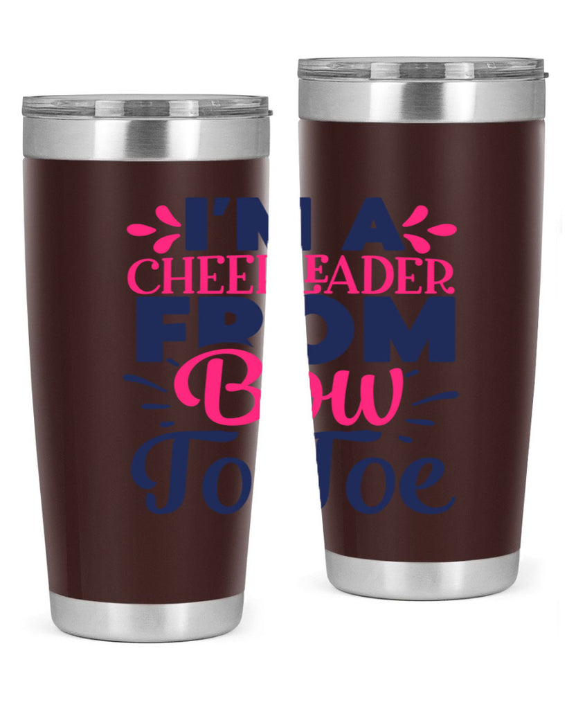 im a cheerleader bow to toe 1743#- cheer- Tumbler
