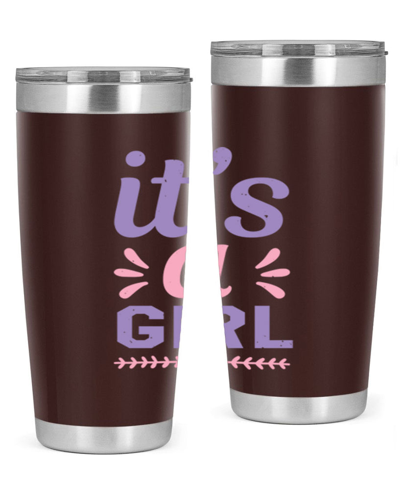 its a girl Style 32#- baby shower- tumbler