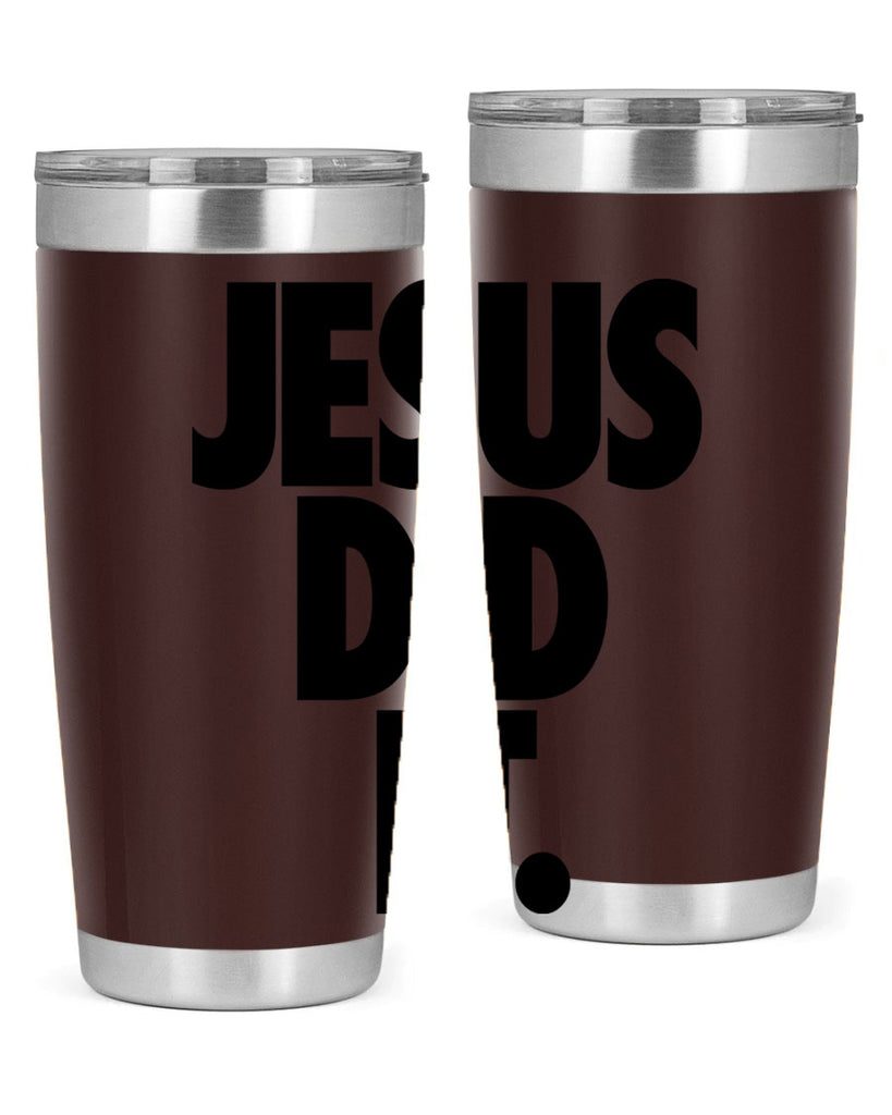 jesus did it 102#- black words phrases- Cotton Tank