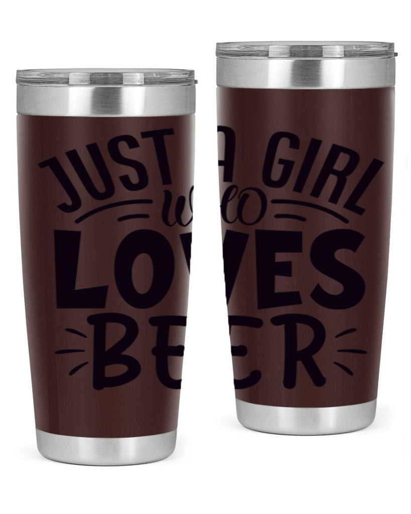 just a girl who loves beer 125#- beer- Tumbler