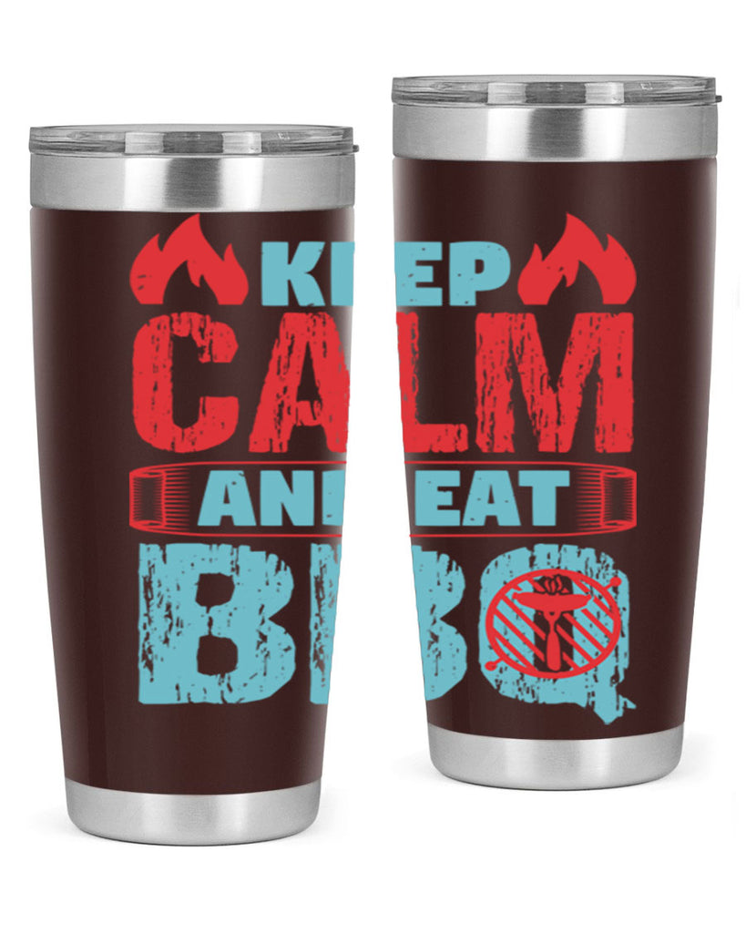 keep calm and eat bbq 30#- bbq- Tumbler