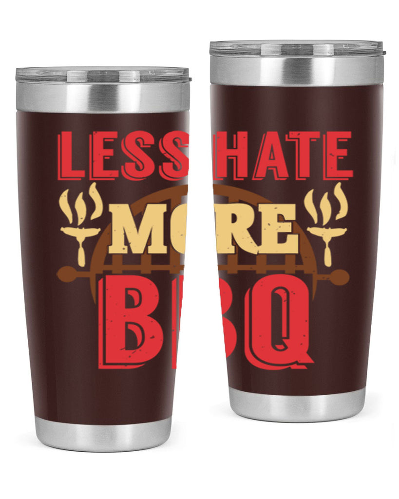 less hate more bbq 26#- bbq- Tumbler