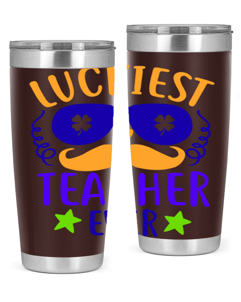 luckiest teacher ever 14#- mardi gras- Tumbler