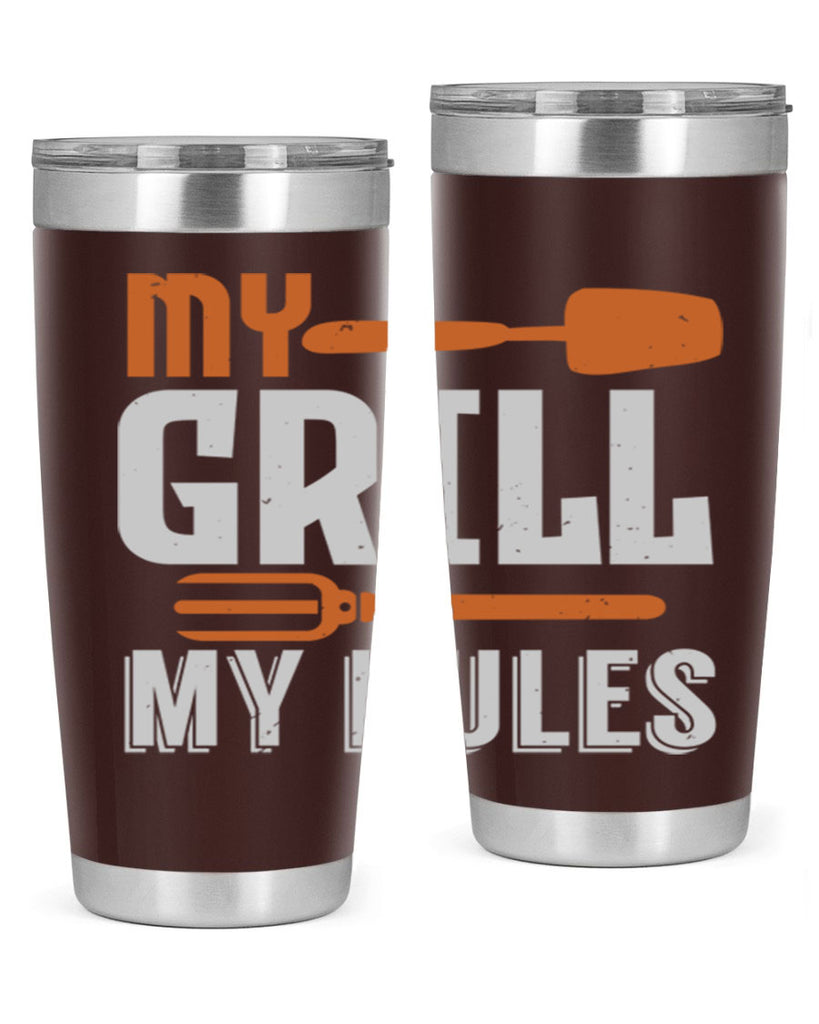 my grill my rules 20#- bbq- Tumbler