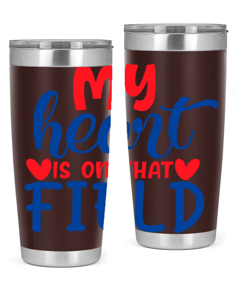 my heart is on that field 2050#- baseball- Tumbler