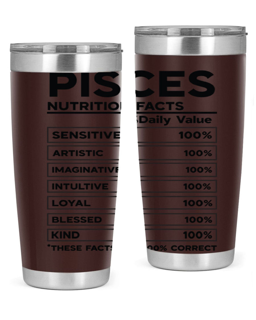 pisces Nutrition Facts 367#- zodiac- Tumbler