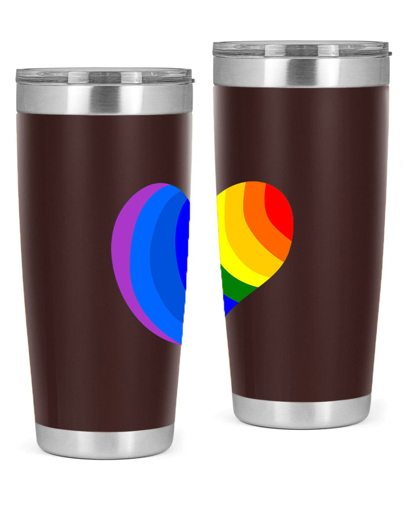 rainbow heart wavy 7#- lgbt- Tumbler