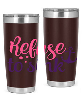 refuse to sink Style 4#- breast cancer- Tumbler