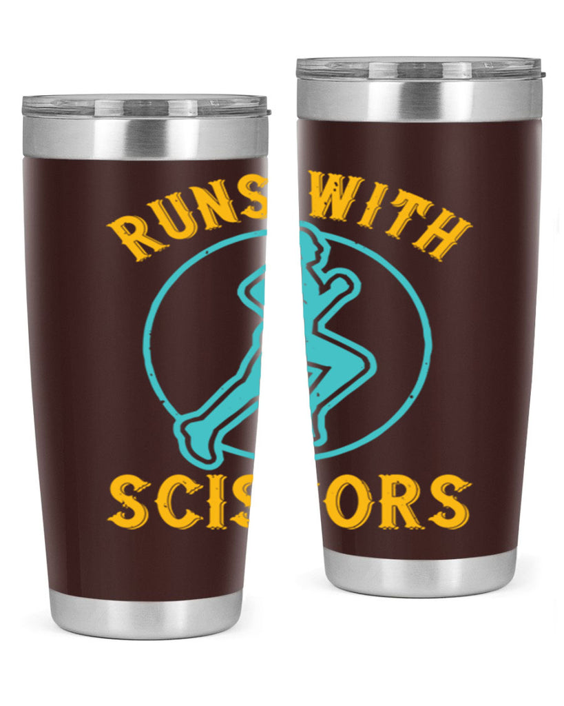run with sclssors 25#- running- Tumbler