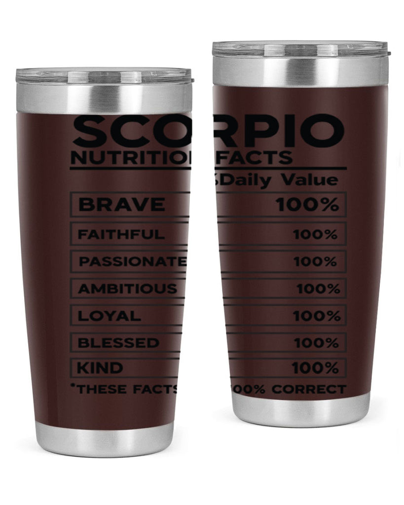 scorpio Nutrition Facts 434#- zodiac- Tumbler