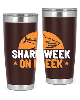 shark week on fleek Style 42#- shark  fish- Tumbler
