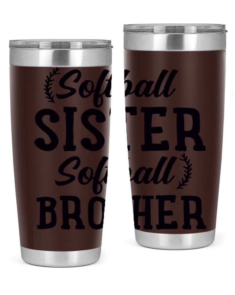 softball sister softball brother 2273#- softball- Tumbler