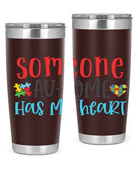 someone ausome has my heart Style 40#- autism- Tumbler