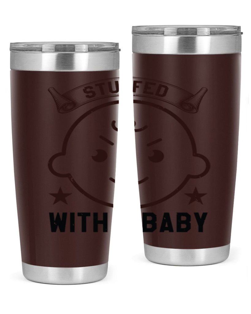 stuffed with a baby Style 14#- baby shower- tumbler