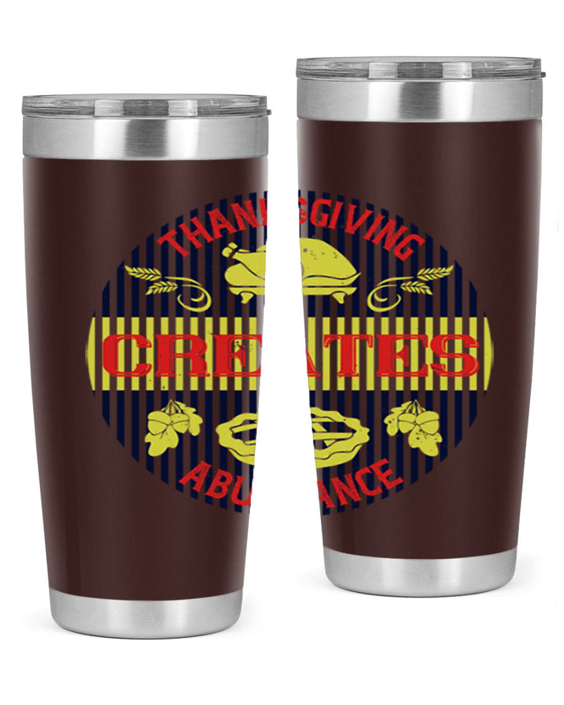 thanksgiving creates abundance 14#- thanksgiving- Tumbler