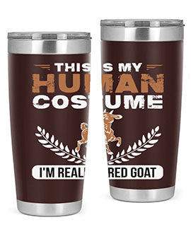 this is my human costume im really a red goat Style 1#- goat- Tumbler