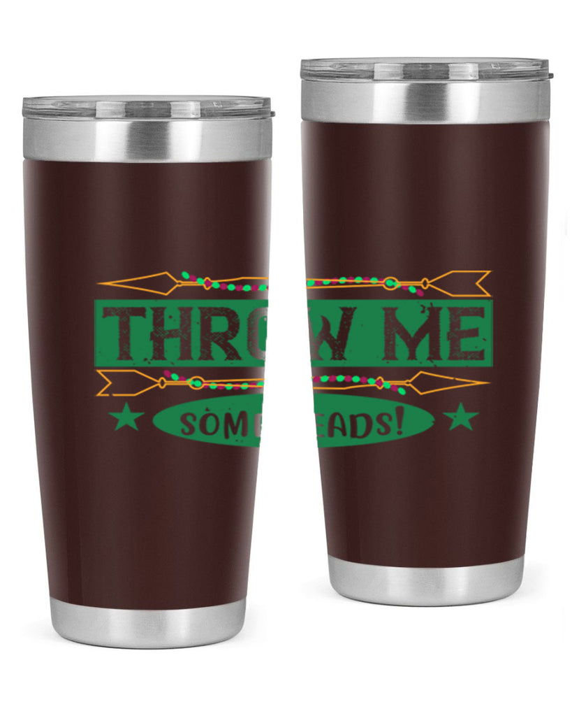 throw me some beads 34#- mardi gras- Tumbler