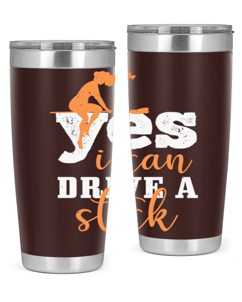 yesi can drive a stick 120#- halloween- Tumbler