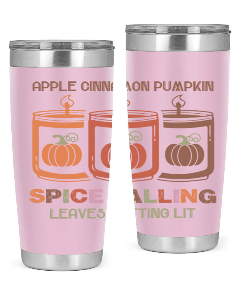 Apple Cinnamon Pumpkin Spice Falling Leaves Getting Lit 11#- fall- Tumbler
