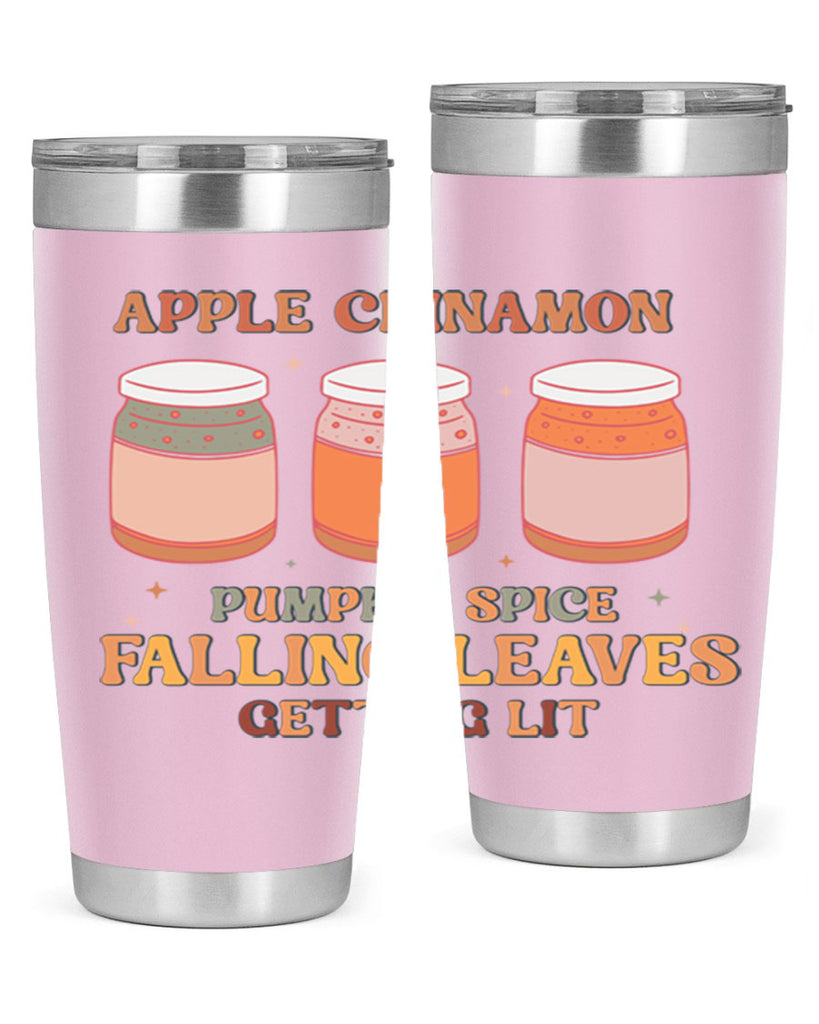 Apple Cinnamon Pumpkin Spice Falling Leaves Getting Lit 12#- fall- Tumbler