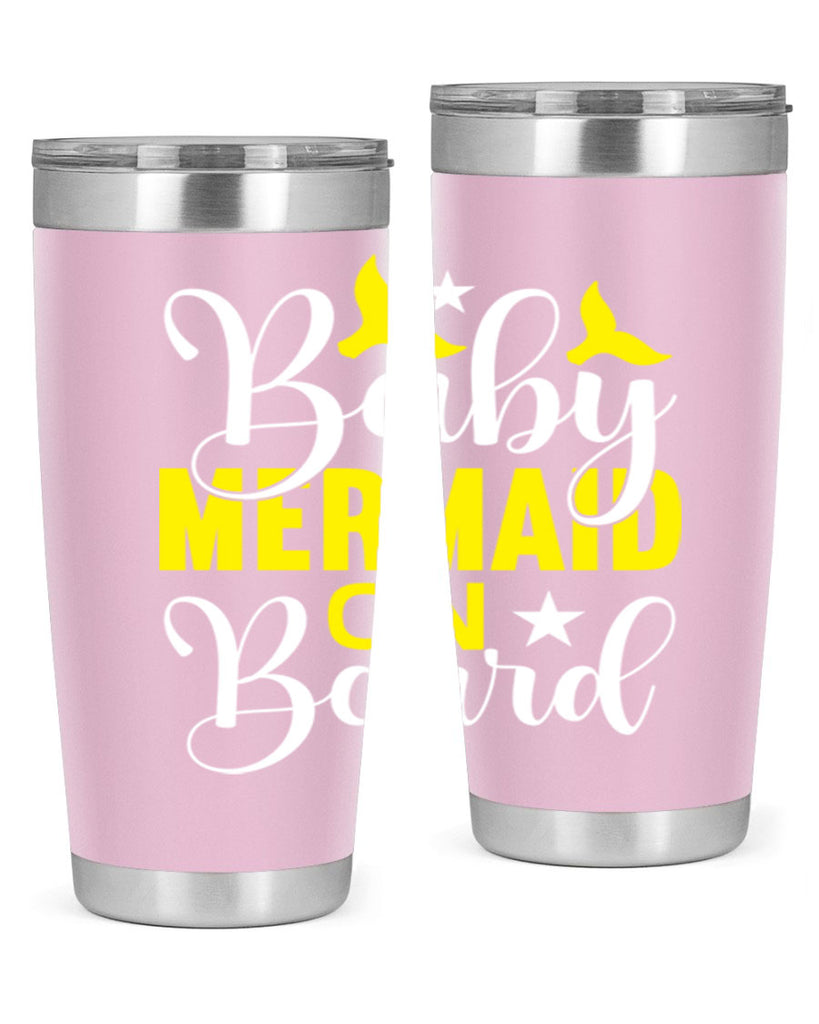 Baby Mermaid on Board 21#- mermaid- Tumbler
