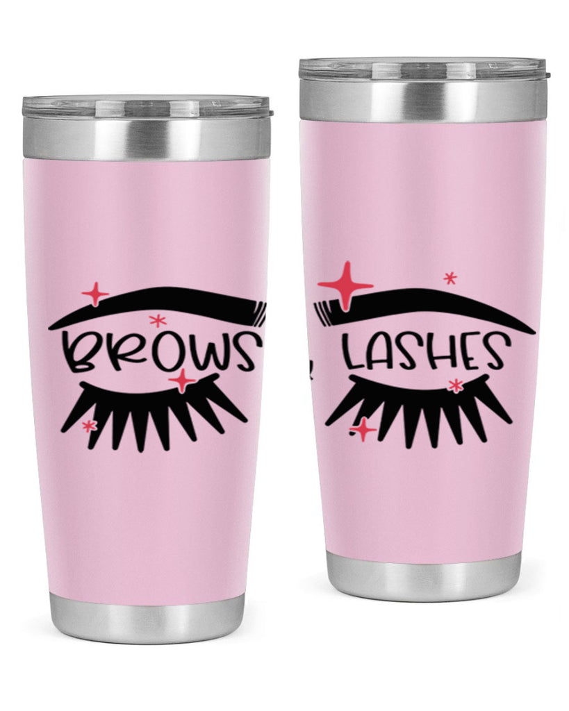 Brows Lashes Style 123#- make up- Tumbler