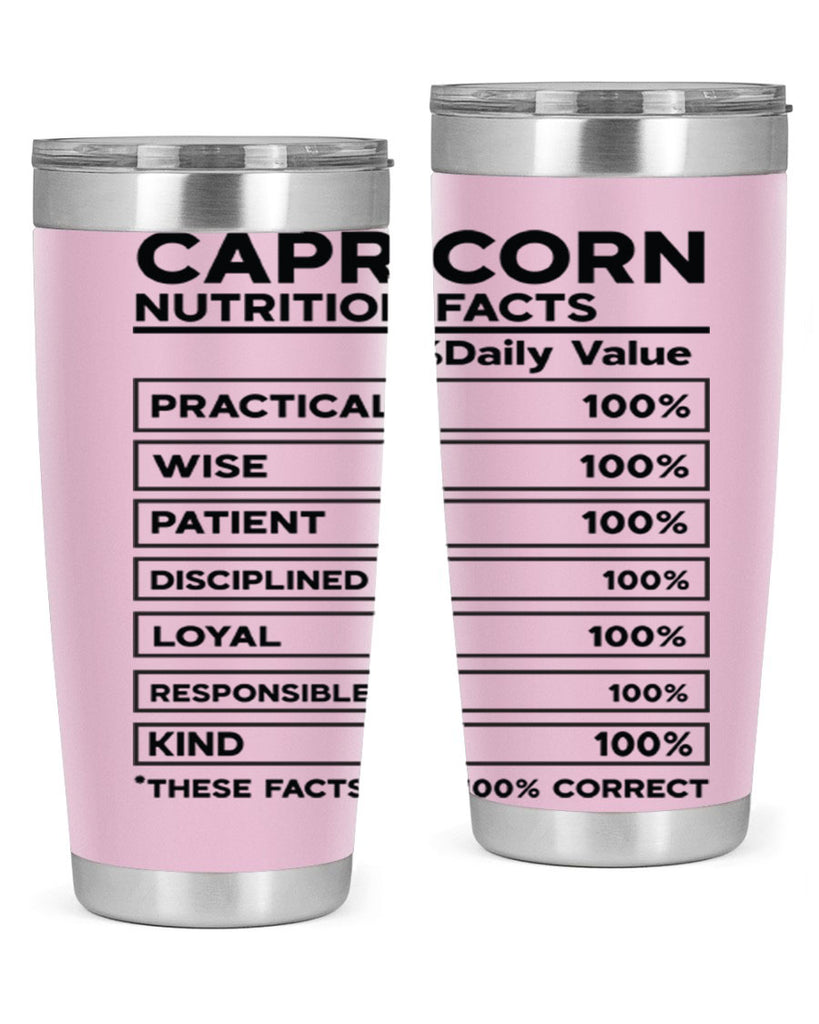 Capricorn Nutrition Facts 185#- zodiac- Tumbler