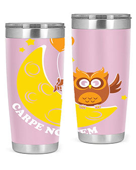 Carpe Noctem Moon Stars Owl A TurtleRabbit 1#- owl- Tumblers